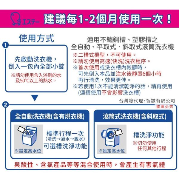 新款！日本進口 ST 雞仔牌 99.9% 洗衣槽 清潔劑 550g 洗衣槽除菌錠 64g*3回份 洗衣機 洗衣槽清潔