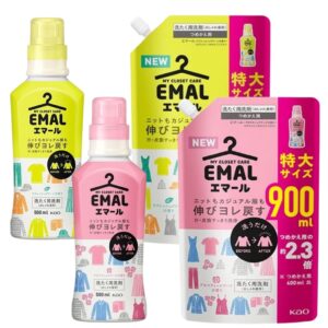 現貨附發票 日本製 花王 kao EMAL 防縮洗衣精 冷洗精 500ml 防褪色 防收縮 防起球 補充包 900ml