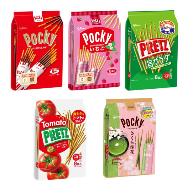 附發票 日本 固力果 Pocky PRETZ 8袋入 家庭號 櫻花抹茶棒 草莓棒 巧克力棒 沙拉棒 番茄棒 餅乾棒